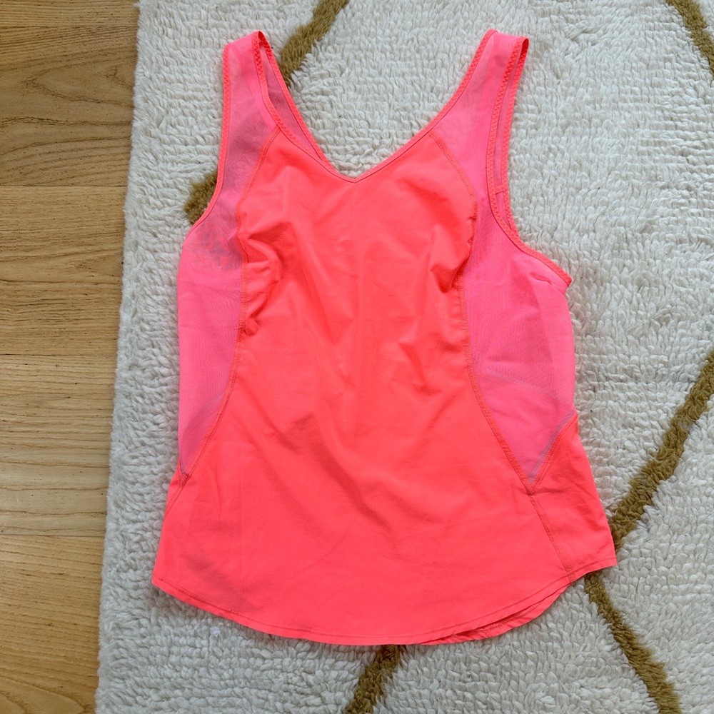 Lululemon | Neon Pink Criss Cross Back Tank Top